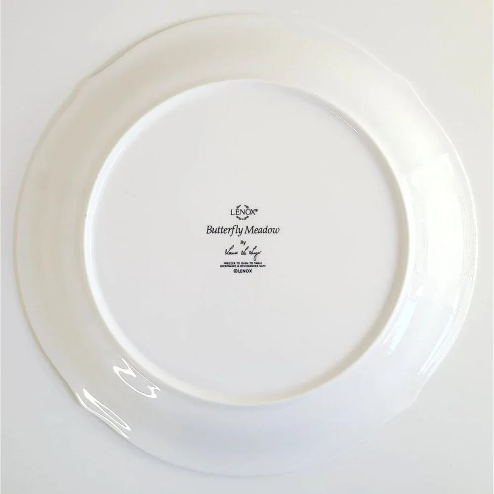 Lenox Butterfly Meadow Round Serving Platter 12" Floral & Butterfly Tray - Picture 5 of 9